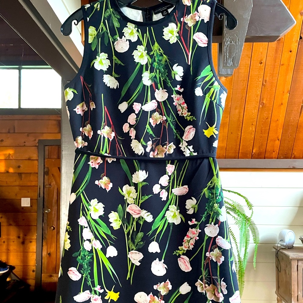 Victoria Beckham for Target black floral dress.